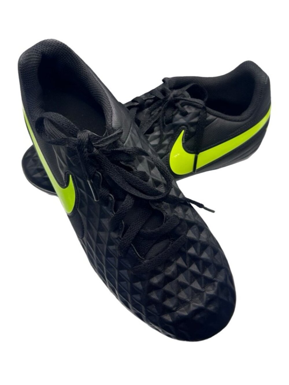Nike Tiempo Legend 8 Club Black Volt Soccer Cleats Youth 5.5Y
